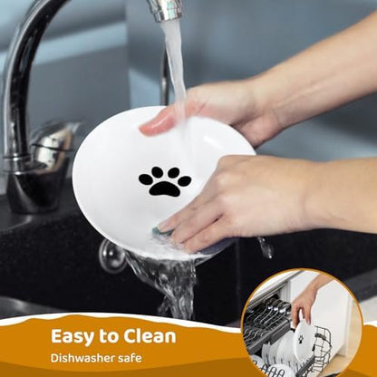 Ceramic Cat Food Plates: Cat Wet Food Bowls/Whisker Fatigue Cat Dishes & Shallow Bowls for Kittens and Small Animals1 - Image 4