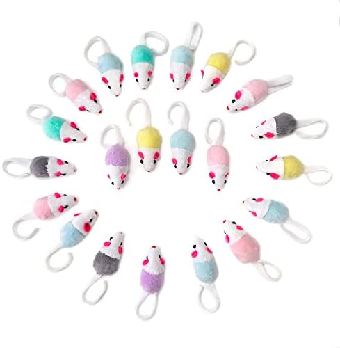 CHIWAVA 36PCS 1.8'' Interactive Cat Toy Mice with Catnip Rattle Sound Mouse - Image 6