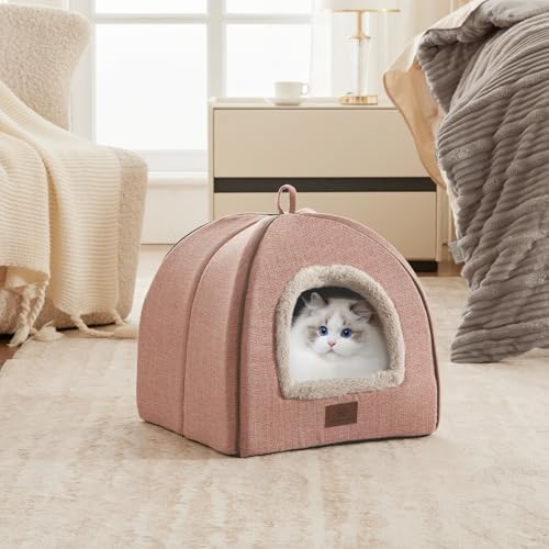 WINDRACING Cat Bed for Indoor Cats - Cat Cave Beds Cat House Cat Tent with Removable Washable Cushioned Pillow, Soft Kitten beds,Cat Beds & Furniture, for Small and Medium Pet Bed - Image 2