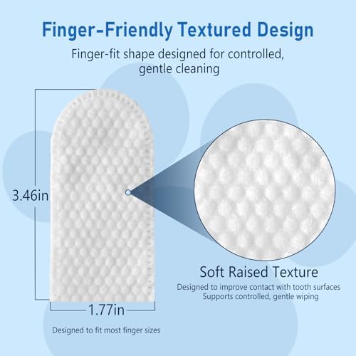 80 Counts Pet Dental Finger Wipes for Dogs and Cats - Disposable Dog Teeth Cleaning Wipes for No-Rinse Daily Oral Care, Pet Tooth Cleaning Wipes - Image 5