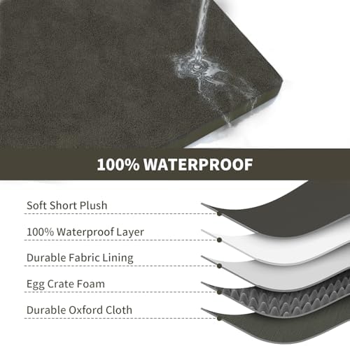 Large Waterproof Orthopedic Dog Bed with Egg Crate Foam - Image 6