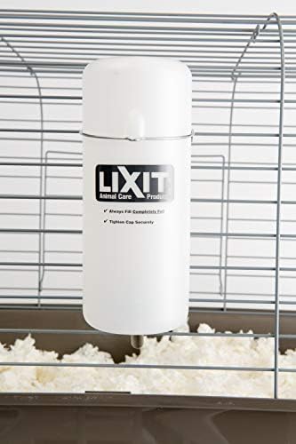 Lixit Wide Mouth BPA-Free Cage Water Bottles for Rabbits, Ferrets, Guinea Pigs, Rats, Chinchillas, Hamsters, Mice, Hedgehogs, Gerbils and Other Small Animals. (Translucent, 32 Ounce) - Image 2