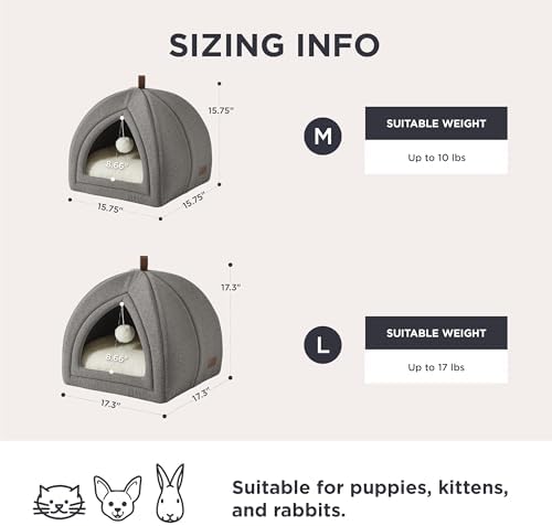 Bedsure 2in1 Cat Beds for Indoor Cats Cave for Kitten with Washable Pillow - Image 5