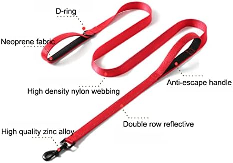 4FT Dog Leash Double Handle, Reflective Dog Lead Traffic Handle, Purple - Image 3