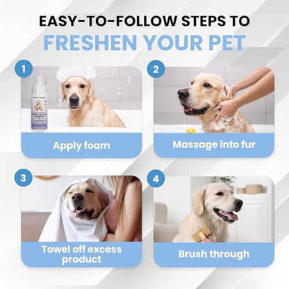 Waterless Dog Shampoo, No-Rinse Foam, Dry Shampoo for Dogs, Lavender, 7.1OZ - Image 5
