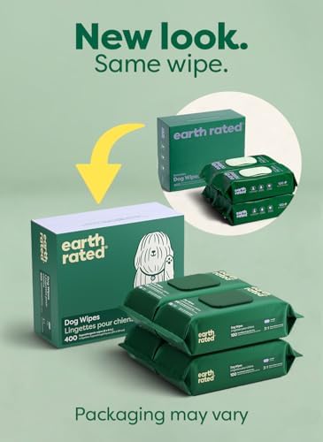 Earth Rated Dog Wipes for Paws & Butt, Deodorizing, Lavender, 400ct - Image 2