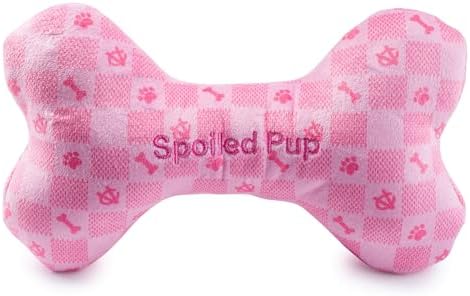 Haute Diggity Dog Chewy Vuiton Bone Plush Dog Toy, Designer Parody Toy - Image 2