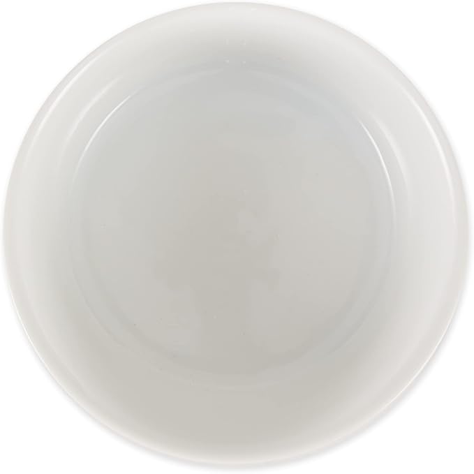 Bone Dry Ceramic Stripe Paw Pet Bowls Collection, Dishwasher Safe, Small, 4.25x2, Black, 2 Count