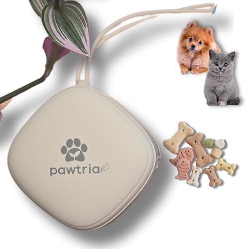Pawtria BPA Free Silicone Dog Treat Pouch, Matte Cream - Image 2