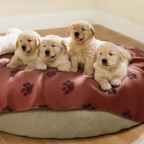 LINENLUX Fleece Dog Blankets 6-Pack, Soft Stretchy for Small Medium Puppy - Image 5
