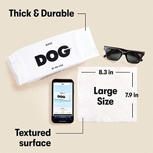 DOG by Dr. Lisa - Dog Wipes - Plant-Based, Natural Bathing Wipes for Dogs - Made from 100% Compostable Bamboo - Vet-Created - Vegan, Non-Toxic - 80 Count - Image 5