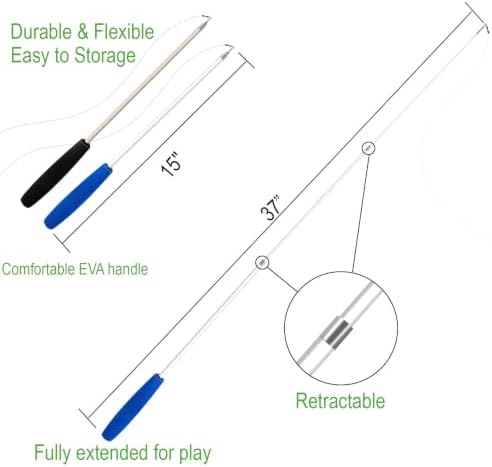 Cat Toys - No Chemical Dyeing Cat Feather Toys for Indoor Cats - Include Cat Wand and Natural Feather Refills - Image 3