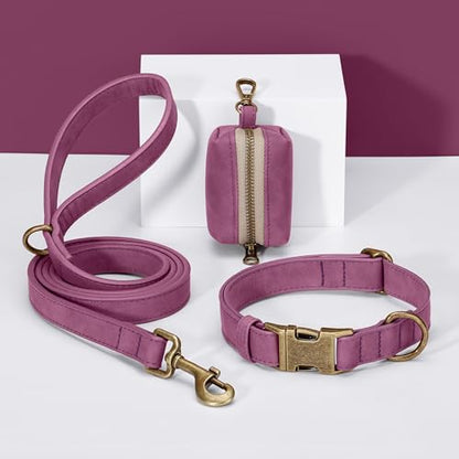 Didog Dog Poop Bag Holder for Leash, Stylish PU Leather, Purplw - Image 5