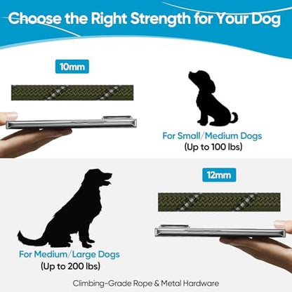 XiaZ Double Dog Leash for Two Dogs for Large Medium Dogs, 1/2”ArmyGreen - Image 5
