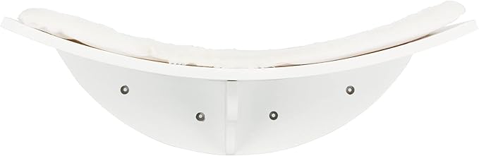 Trixie Lea Wall Mount Perch XXL, Cat Shelf with Soft Plush Cushion Bed, Ideal for Large Cats, 11 x 19-inches, White (44579)
