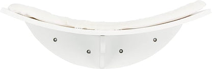Trixie Lea Wall Mount Perch XXL, Cat Shelf with Soft Plush Cushion Bed, Ideal for Large Cats, 11 x 19-inches, White (44579)