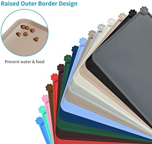 AUDWUD Waterproof Silicone Pet Feeding Mats,Anti Slip Dog Food Bowl Pad - Image 3