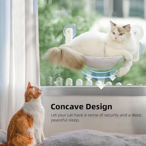 2PCS Replacement Cover for Cat Window Perch, M Size Cordless Cat Window Hammock Bed Accessories, Reversible Breathable/Warm Seat Cover for Inside (Grey, 20.4" L x 11.8" W) - Image 6