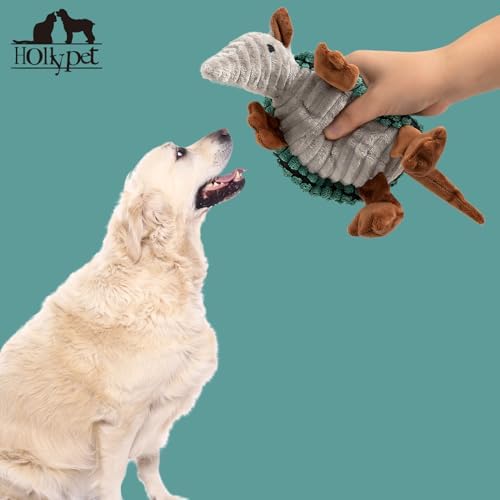 Hollypet Armadillo Squeaky Puppy Dog Toys for Small Medium Dogs, 8" - Image 5