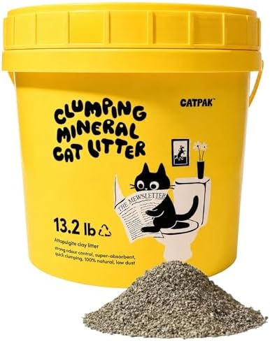 Dust Free Clumping Mineral Cat Litter, Unscented, Low Dust, 13.2 lb by CATPAK