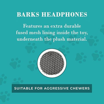 Haute Diggity Dog Barks Headphones Plush Dog Toy, Funny Parody Chew Toys - Image 7