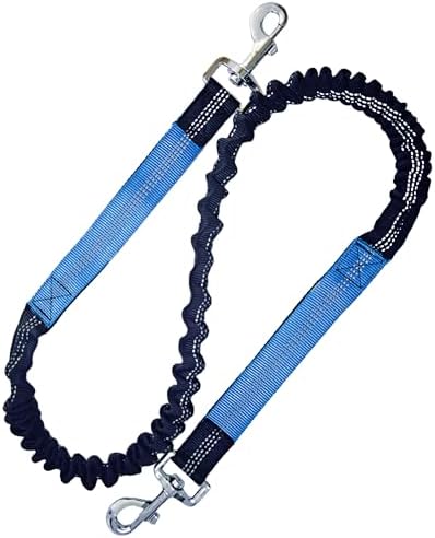 Reflective Bungee Dog Leash Extension Attachment 4ft with Double Clips by ZENGSUSU