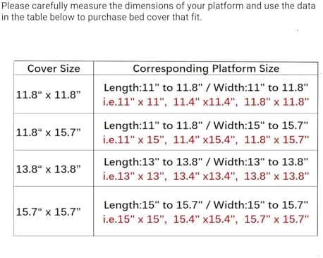SHENGOCASE Cat Tree Tower Accessories Replacement Parts Top Cushion Bed Cover for Cat Perch with Elastic Band (11.8" x 15.7", Beige) - Image 5