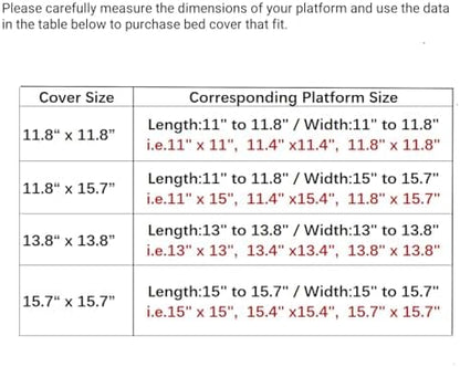 SHENGOCASE Cat Tree Tower Accessories Replacement Parts Top Cushion Bed Cover for Cat Perch with Elastic Band (13.8" x 13.8", Grey) - Image 5