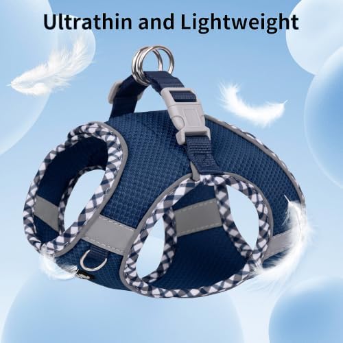 AIITLE Escape-Proof Dog Harnesss and Leash Set, Navy-Blue, L - Image 2