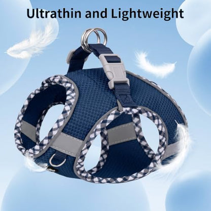AIITLE Escape-Proof Dog Harnesss and Leash Set, Navy-Blue, L - Image 2