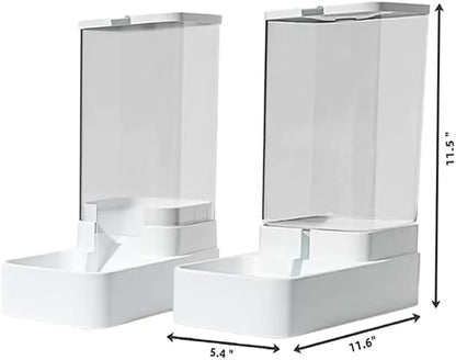 iGeekPet Care-NeverMissMeal Gravity Pet Feeder and Water Dispenser Set, Automatic Dog Feeder and Dog Water Dispenser for Dogs Cats Pets Animals Large Capacity(3.8L)