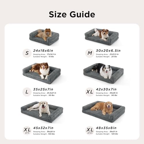 Bedsure ComfyFleece™ Memory Foam Orthopedic Dog Beds Large Sized Dog 35" - Image 6