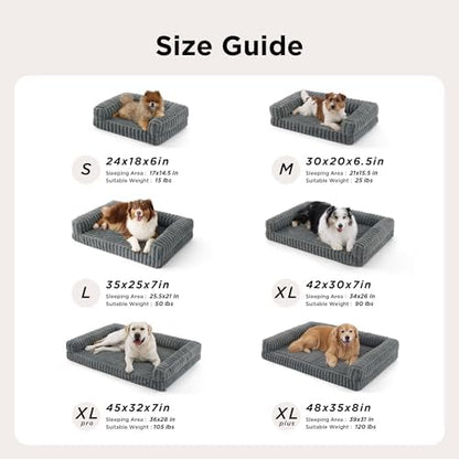 Bedsure ComfyFleece™ Memory Foam Orthopedic Dog Beds Large Sized Dog 35" - Image 6