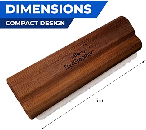 EquiGroomer 5-Inch Undercoat Deshedding Brush for Dogs & Cats, Mahogany - Image 3