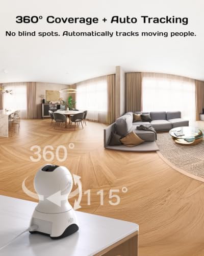 VIMTAG 4K 8MP Pan/Tilt Indoor Camera for Pet/Dog/Cat/Baby/Nanny/Home Security with Phone APP, Motion Tracking, Night Vision, 2-Way Audio, AI Detection, 5G/2.4GHz WiFi, Cloud & SD Card, Works w/Alexa - Image 3