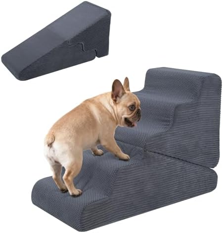Dog Ramp for Bed, 23" H Dog Stairs for High Bed by PrimePatio