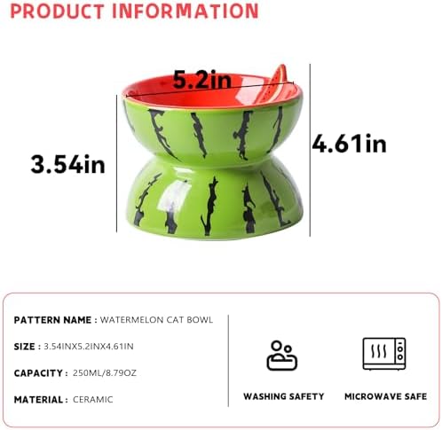 Elevated Cat Bowl Ceramic Raised Cat Food Water Bowls for Indoor Kitten - Image 7