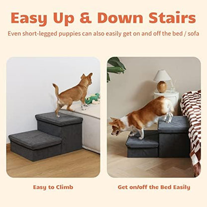 Foldable Dog Stairs with Storage - Image 4