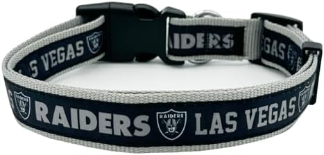 Pets First NFL Raiders Licensed PET COLLAR, Large - Heavy-Duty, Strong, and Durable Dog Collar. Available in 31 Football Teams and 4 Sizes - Image 2