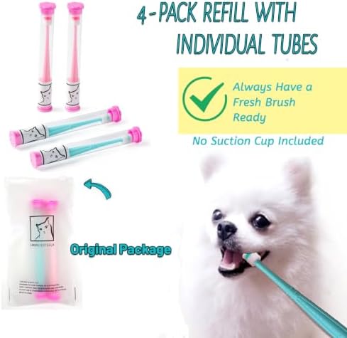 E.M&S.T by Emmeliestella Small Dog & Cat Toothbrush 360° Soft Silicone - Image 2