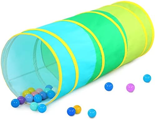 Moncoland Kids Play Tunnel Tent for Toddlers, Colorful Cotton Pop Up Crawl Tunnel Toy for Baby Infant Children or Dog Cat Pet, Collapsible Gift for Boy and Girl and Game (Cotton Baby Tunnel) by Moncoland