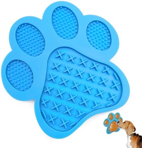 Dog Lick Pad, Dog Feeding Mats Slow Eating Pet Mat with Super Suction for Dogs Licking Peanut Butter, Pet Bathing, Grooming Training by Mycicy