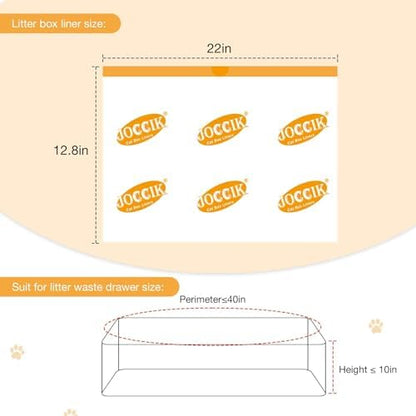 Cat Litter Bags for Automatic Litter Box Liners Compatible with MeoW SC01/C02/LR01, Waste Bags for X & MAX, 22" x 12.8" 100 Count - Image 6