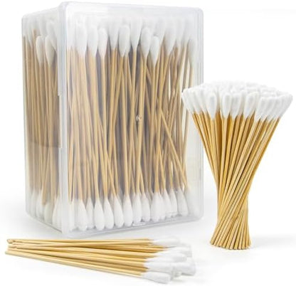 300pcs Long Cotton Swabs for Cleaning Dogs Ears, Large Cotton Buds Bulk by OWNWISE