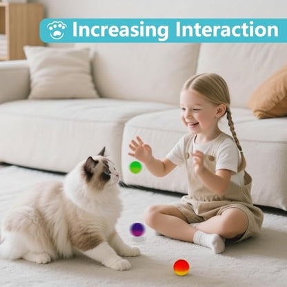 20 Pcs Cat Toy Bouncy Balls, 1.25 Inch Interactive High Elasticity Rubber Cat Ball, Durable Pet Toy for Indoor Outdoor - Image 4