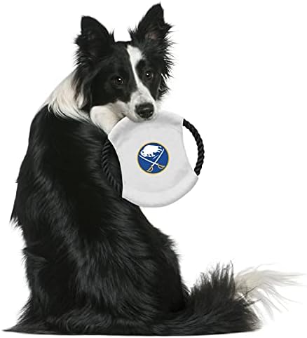 Littlearth NHL Buffalo Sabres Sock Monkey and Flying Disc Pet Toy Combo Set, Team Color, One Size - Image 4