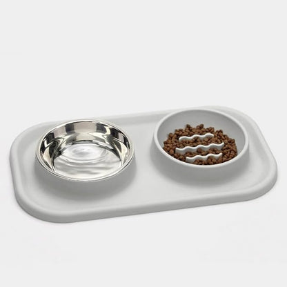 Collapsible Slow Food Dog Bowl, Double Sided Pet Licking Tray, Suitable for Dry Food, Wet Food and Raw Food, Slows Down Pet Eating, Prevents Overfeeding, Suitable for Small, Medium and Large Dogs.