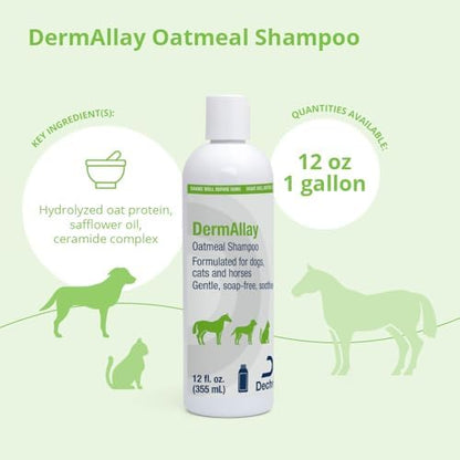 DermAllay Oatmeal Shampoo for Dogs, Cats and Horses, 12 Fl Oz - Image 2