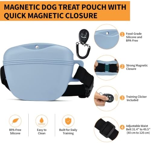 Silicone Dog Treat Pouch with Training Clicker - Image 4