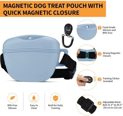 Silicone Dog Treat Pouch with Training Clicker - Image 4